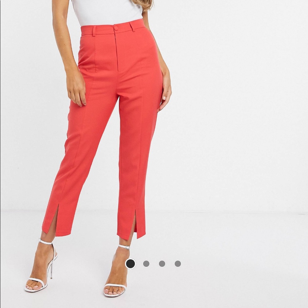 Coral high waist pants